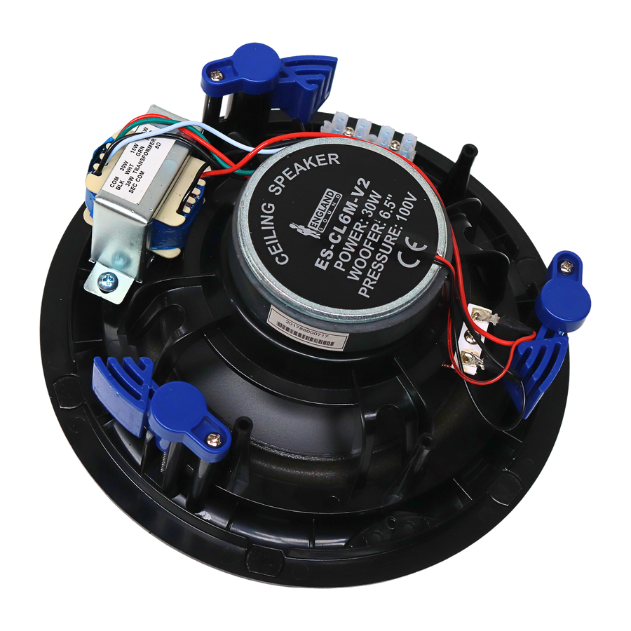 PARLANTE PARA TUMBADO CON REJILLA MAGNETICA, PASIVO, 6.5 PULG. CON TRANSFORMADOR, 70V-100V, 7.5-15-30W, 89DB