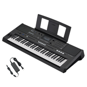 TECL 61 T, 890 TIMB, 345 EST DE ACOMP AUT, USB TO HOST, BOTONES RETROILUMIDOS, ENTRADA AUX., ADAPT, COLOR NEGRO, POLIFONIA 64, ADAPTADOR ORIGINAL