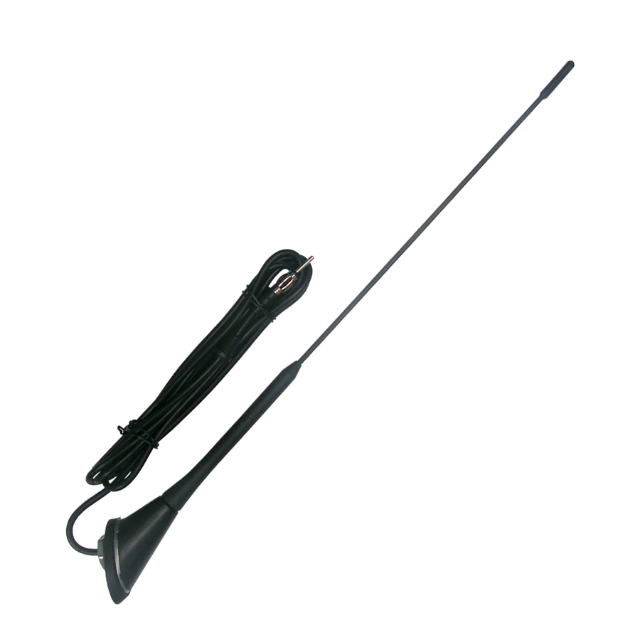 Antena para Carro Punta de Goma, 1 Tramos, Con espiga o látigo, ACOUSTIC BRT-10139