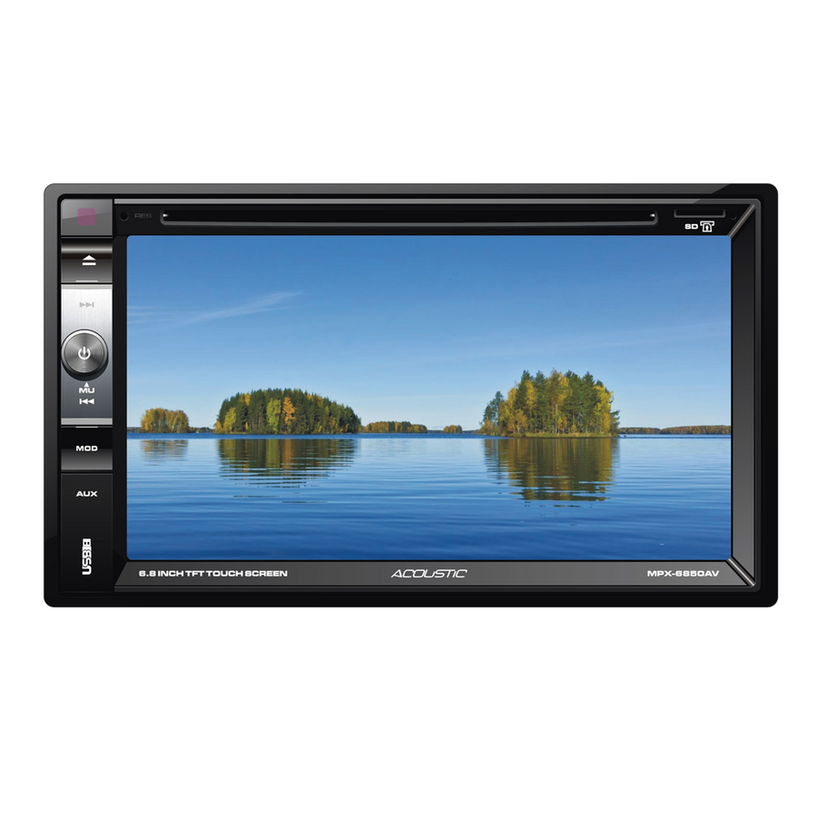 Radio para Carro 2DIN Pantalla 6.8 Pulg, 50 x 4 W Potencia RMS, Puerto USB, Bluetooth, ACOUSTIC MPX-6850AV
